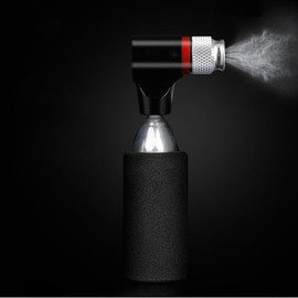 HOUSON CO2 inflator with insulating sleeve, CO2 pump adapter bicycle cartridge pump mini pump for mountain bike racing bike compatible with Presta and Schrader valve