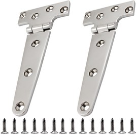 316 Stainless Steel T Hinges Marine Grade 6'' x 3" Heavy Duty Boat Hatch Hinge (150 mm X 72 mm) 2 Pack Casting Cabinet Hardware Door Hinge with Screws