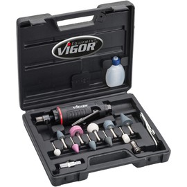 Vigor V6906 Mini Rod Grinder Set (3-6 mm Holder/Minute: 25,000, Power: 185 Watt, Weight: 0.31 kg) Black/Red