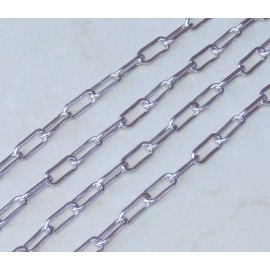Paper Clip Chain, Oval C Link Cable Chain, Jewelry Chain, Necklace Chain, Body