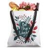 Be The Light Floral Christian Christmas Bible Quote Tote Bag