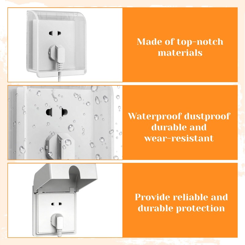 2Pcs Socket Cover Box,Plug Socket Cover,Single Socket Cover,Plug Socket Covers