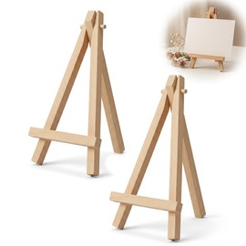 2pcs Mini Easel Stand, 15cm Small Wooden Tabletop Easels for Display