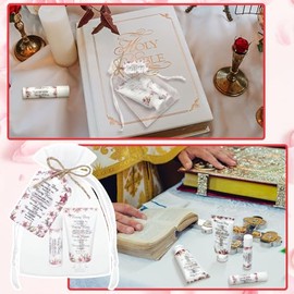 24 juegos de bálsamo labial cristiano, crema de manos, etiqueta con versículo bíblico, elegante | Christmas Thanksgiving Gifts Thank You Cards with Or