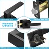 Estmoon 6 Pack Door Handles Matte Black - Passage Door