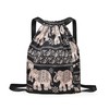 GFM Womens Elephant Design Foldable Nylon Fabric Backpack - Waterproof