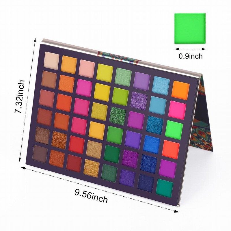 UCANBE EXOTIC FLAVORS Neon Eyeshadow Makeup Palette - 48 Colorful