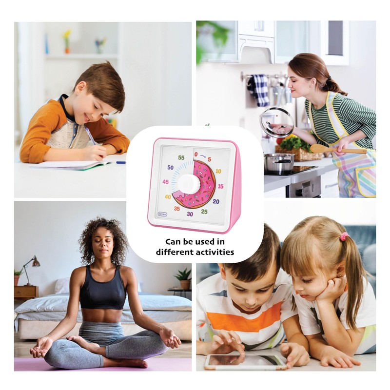 LifeLAZA Visual Timer 60 Minutes Countdown Timer for Kids and
