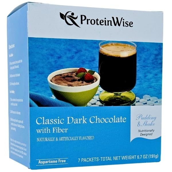 ProteinWise - Classic Dark Chocolate Shake or Pudding with Fiber