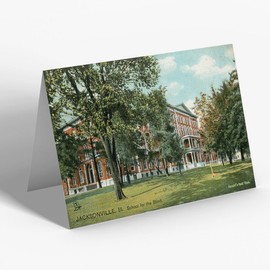 GREETING CARD - Vintage Illinois USA - Jacksonville. School for the Blind (b)