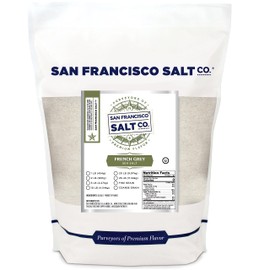 French Grey Sea Salt 2 lb Bag - Fine Grain Celtic Salt (Sel Gris) from Guérande France - All-Natural, Kosher Gourmet Sea Salt for Cooking, Seasoning & Grilling