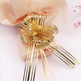 20 PCS Pull Bows for Gift Wrapping, 4 Color 7.5In Gold Organza Bow Ribbon, Blue Large Gift Bows, White Ribbon Bows for Gift Wrapping, Flower Basket, Bouquet, Christmas, Wedding Cars, Party Decoration