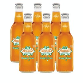 Stewart's Diet Orange N' Cream Soda, 12 Oz Glass Bottle (Pack of 6, Total of 72 Oz)