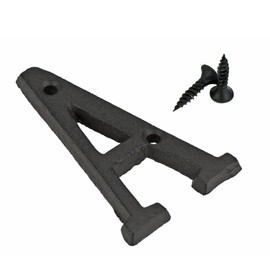 FiveSeasonStuff Vintage Decorative Cast Iron Letters with Mounting Screws (A)