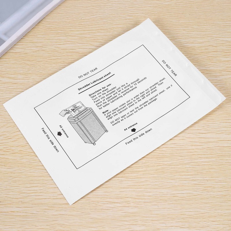 12PCS Paper Shredder Lubricant Sheets Shredder Lubricating Oil Portable Paper