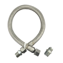 Industrial Grade Heavy Duty Flexible Metal Hose Connector 1/2" NPT x 48" Length Air Compressor Stainless Steel Braided
