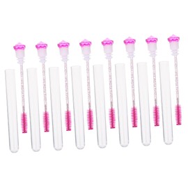 Baluue 8pcs Diamonds Tube Mascara Brushes for Eyelash and Eyebrow Grooming Portable Makeup Tool Women and Girls