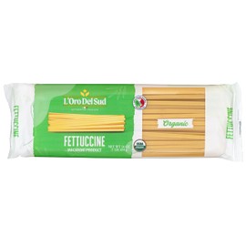 Organic Fettuccine, 100% Durum Wheat, Italian Pasta, Premium Quality Product of Italy (10 pack x 16 Oz) Non GMO, Vegan, Kosher Certified by L'Oro del Sud