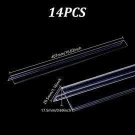 AHANDMAKER 14 Pcs Clear Wall Corner Protector, Self-Adhesive Edge Protector Corner Guard for Wall Door Frame Cabinet Baseboard, Table, Stair, 15.75x11.6 Inch