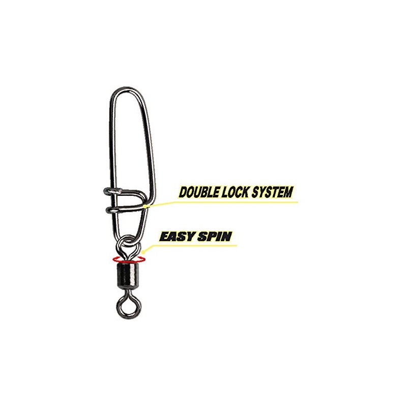 Gamakatsu Hyper S-Snap with H-Swivel - 4 Fishing Swivels with
