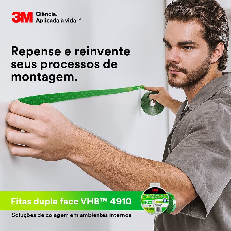 VHB, 3M, cinta de doble cara, 4910, transparente, 19 mm