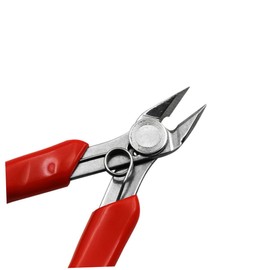 Gadpiparty 1PC Stainless Steel Diagonal Nose Pliers Multi Purpose Wire Cutters with Non Slip Handle for DIY Projects Jewelry Making and Household Use Red
