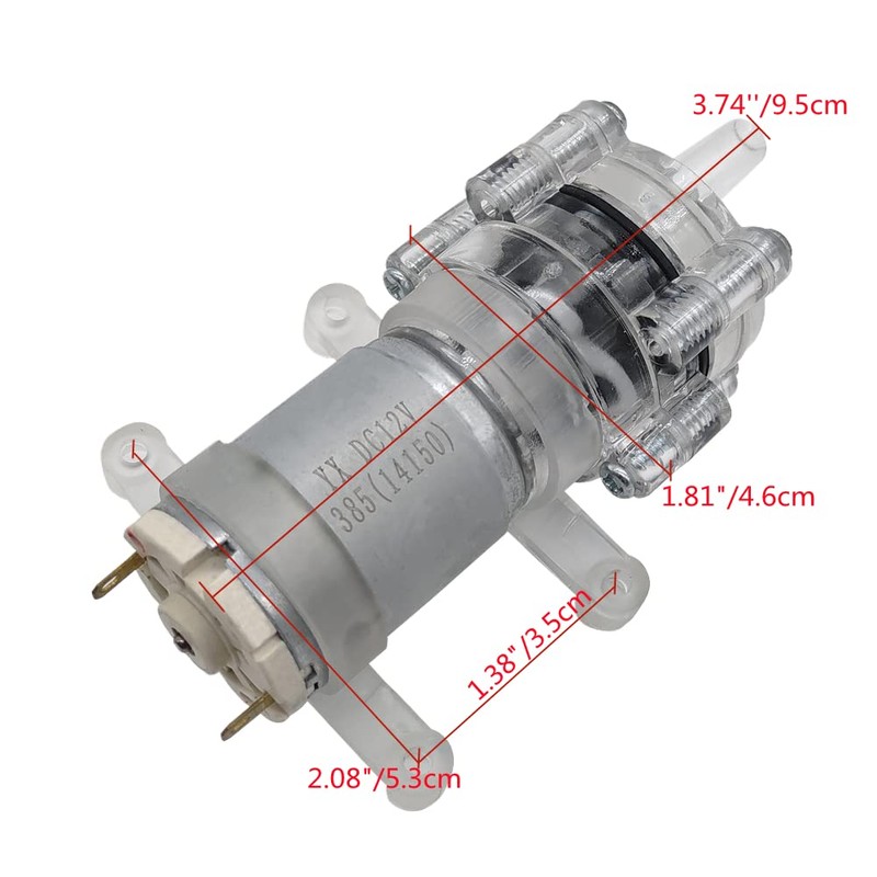 DC 12V self-priming diaphragm pump Micro water pump, 2LPM 15PSI