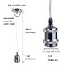 Sevenpers Pendant Light Fitting, E27 Vintage Style Ceiling Rose Light
