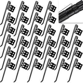 Flashlight Pocket Black Clip Removable Accessory Penlight Replacement Parts for Flashlights Keychain Lights (40)