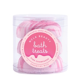 NCLA - Bath Treats All-Natural Bath Bombs (Set of 3) | Vegan, Cruelty-Free, Clean Skincare (Pink Champagne)