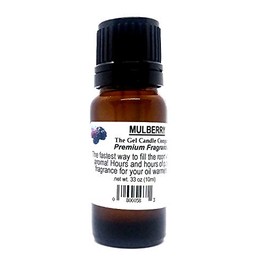 Sweet Mulberry Fragrance Oil in Amber Glass with Built in Dropper Diffusers and Burners 10 ML/.33 OZ.
