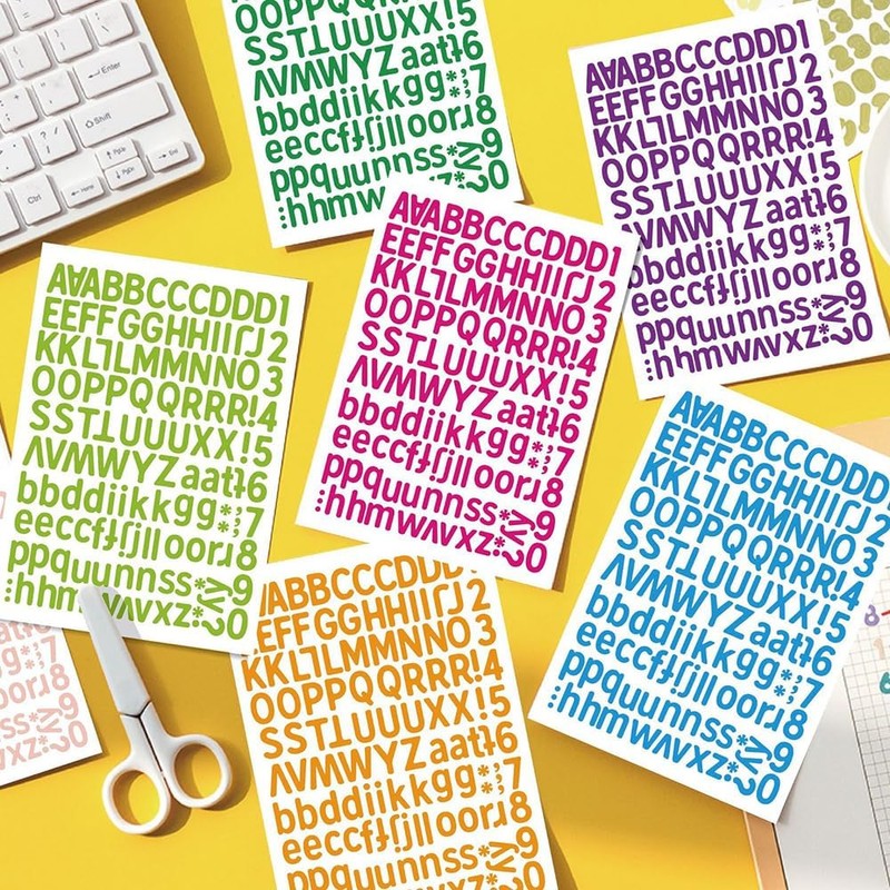 Samcos Alphabet Stickers Numbers Stickers Capital Letter Stickers Mailbox Number