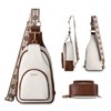 Vulkitty Sling Backpack Chest Bag for Women PU Leather Trendy
