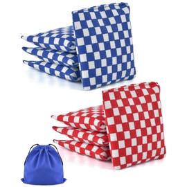 TINDTOP Mini Bean Bags for Tossing, 8 Pack Cornhole Outdoor Toss Gaming Colorful Canvas Bean Bags Carnival Games Beanbags Throwing Games