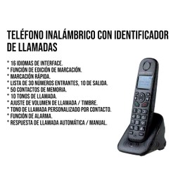 CONTROL EXPERT Teléfono Inalámbrico con Pantalla LCD identificador DE Llamadas