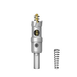 GSTK Carbide Hole Cutter 30-160mm, TCT Hole Saws for Stainless Steel Sheet Metal with 2*Extra Springs and L-Wrench (18mm)