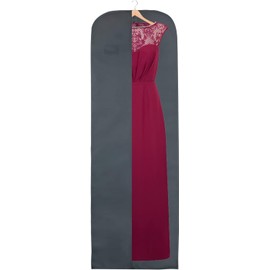 Wedcova Dress Bag | Hanging Garment Bags | Full Length Travel Covers | Wedding Long Clothes Storage Cover with Zipper for Women | 72 Inch (182cm) | Pack of 1 | Grey