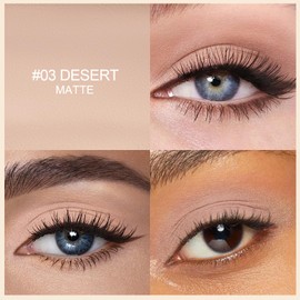 Erinde Nude Matt Eyeshadow Stick Waterproof, Cream Eyeshadow Pencil, Highly Pigmented & Long Lasting - for Stunning Eye Makeup (Desert)