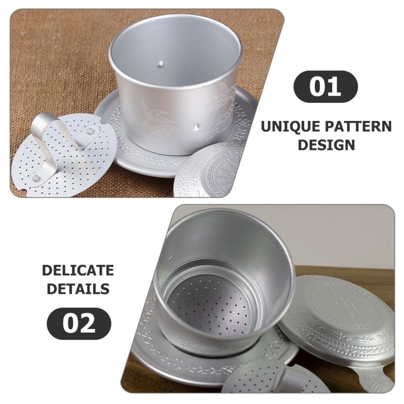 Angoily Vietnamese Coffee Filter, Stainless Steel Cup Coffee Filter Coffee