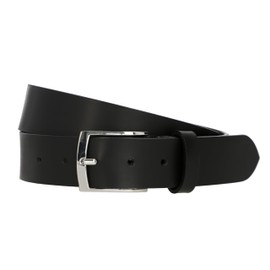 Gusti Kaj Genuine Leather Belt with Silver Buckle Belt Business Belt Work Belt Simple Women Men Black 100 cm, black