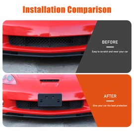 Front Bumper License Plate Bracket Compatible with Chevy Corvette C6 2005-2013, ABS Tag Frame Front License Plate Bumper Mount Adapter Mounting Kit Accessories Replacement: 15236173
