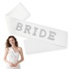 Bride Sash White Pearls Rhinestones Bride Sash for Wedding, Bridal