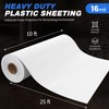 Crawldryer White Plastic Sheeting, 16 Mil 10' x 25', Crawl