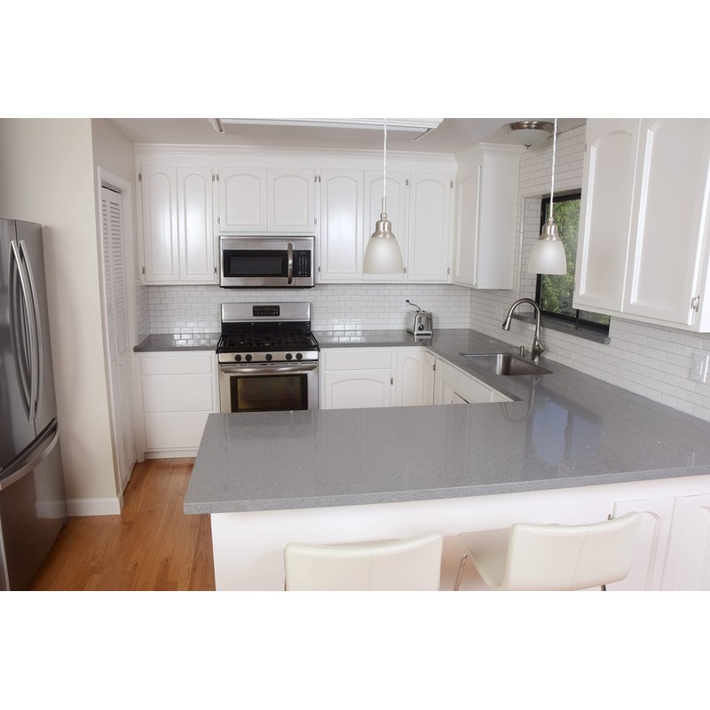 DecoBasics Cabinet Hinges Brushed Nickel for Kitchen Cabinets Doors (2