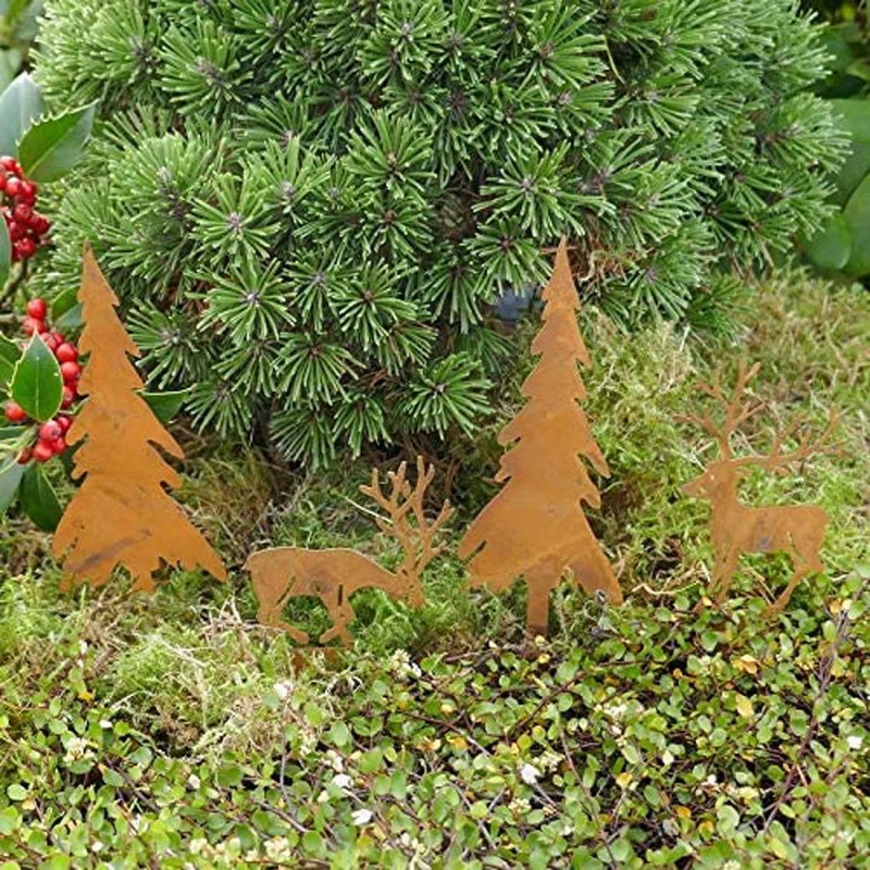 Storm's Gartenzaubereien Garden Stake Stake with Fir Tree, Set of
