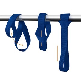 Soft Loop Tie Down Straps - 4 Pcs Heavy Duty Nylon Lashing Loops Straps Webbing Cargo Straps Maximum Load 800KG for Motorcycle Handlebar, Roof Rack, Wheelchair, Camping Hanging Tool (Blue)