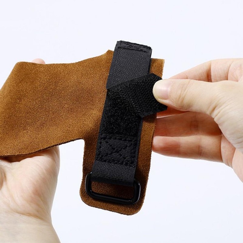 2 Pcs Leather Gymnastic Hand Grips Anti Skid Bodybuilding Grips
