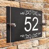 Badgemaster Layered Glass Effect Modern Anthracite Acrylic House Number Sign