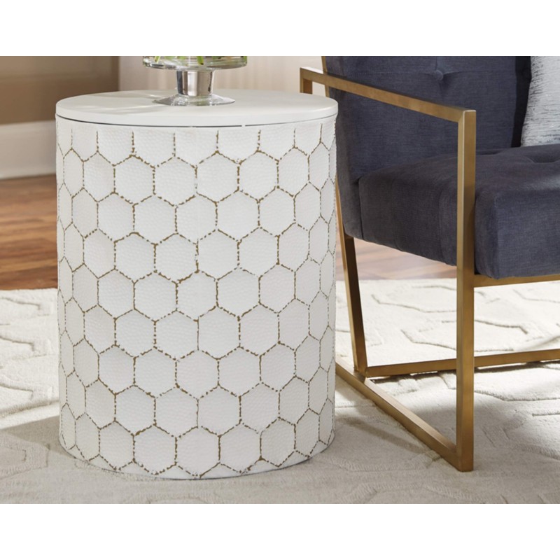 Signature Design by Ashley Polly Geometric Honeycomb Indoor Outdoor Accent