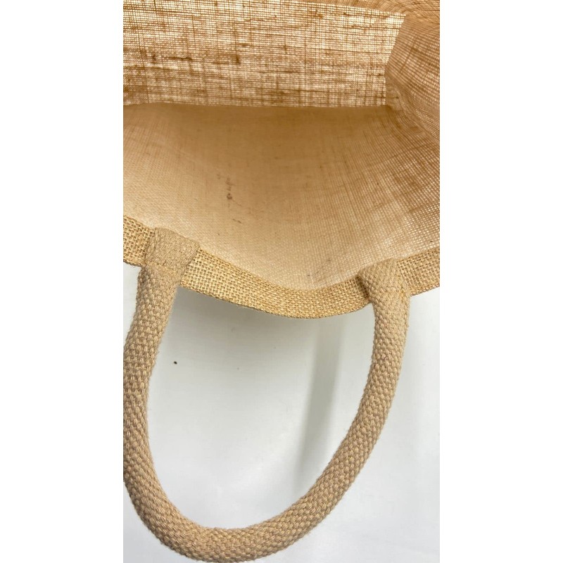 PAQUETE 5 Bolsas de Yute con asas de algodón e
